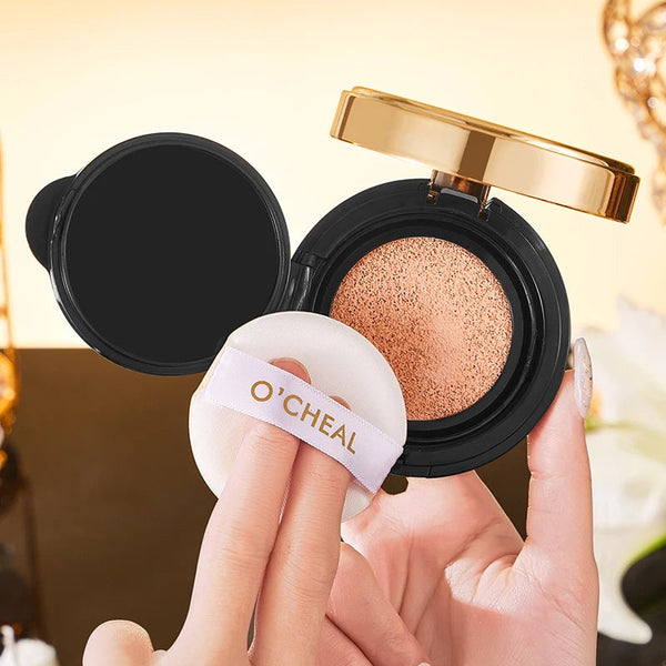 Ocheal BB Cream Air Cushion Whitening Fuller Coverage Waterproof Long-lasting Concealer Cushion Compact With Puff Face Makeup NoirKiss