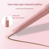 Two-color Eyebrow Silkworm Pen Mulitfuntional Double Ended Lying Silkworm Pencil Eyeliner Under-Eye Enhancing Pencil Highlighter NoirKiss