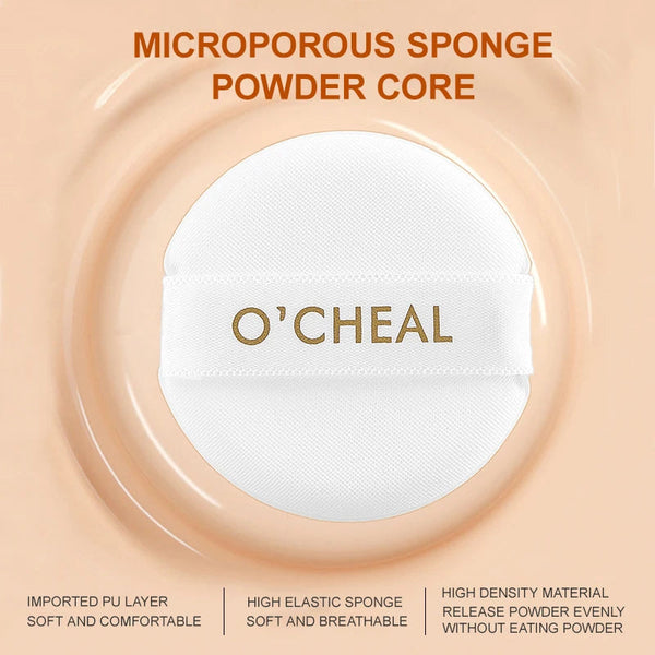 Ocheal BB Cream Air Cushion Whitening Fuller Coverage Waterproof Long-lasting Concealer Cushion Compact With Puff Face Makeup NoirKiss