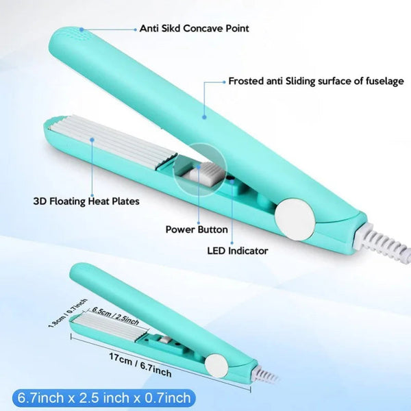 Wave Curling Iron New Mini Ripple Hair Iron Corrugated Plate Hair Curler Flat Iron Electric Curling Iron Hair Art Styling Tools NoirKiss