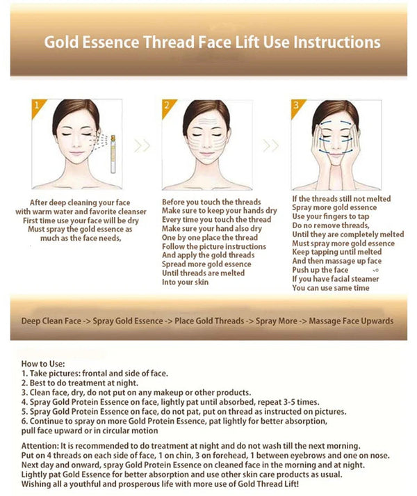 Face Filler Absorbable Collagen Protein Thread Face Lift Plump Silk Fibroin Line Carving Anti Aging Essence NoirKiss