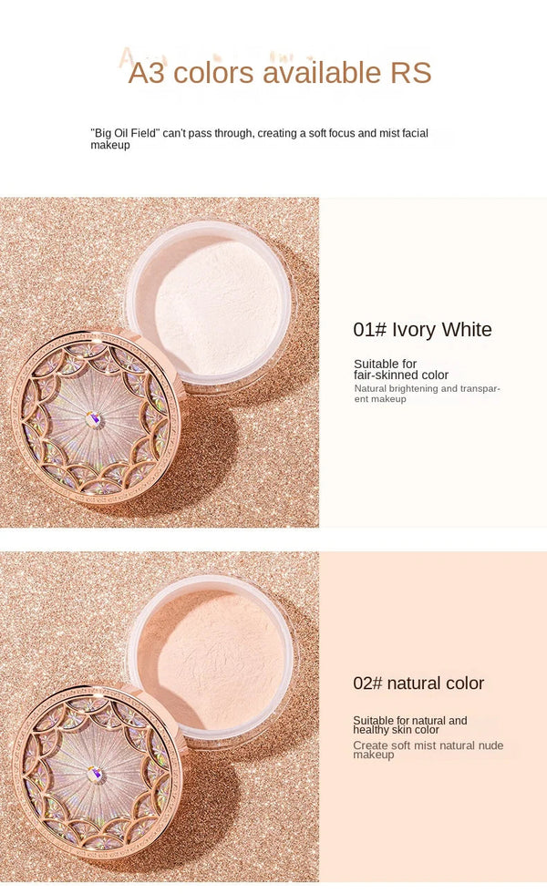 2023 Loose Setting Powder Mineral Shrink Pores Waterproof Matte Finish Makeup Oil-control Professional Women's Cosmetics NoirKiss