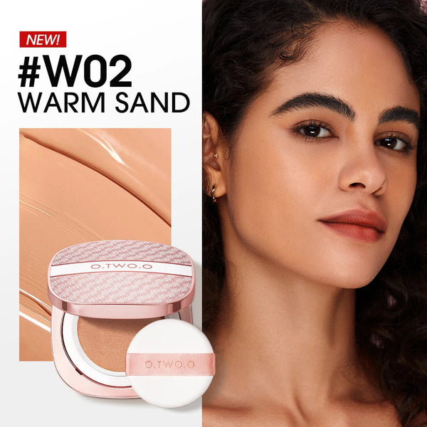 O.TWO.O Air Cushion BB Cream Matte Finish Waterproof Non-stick Long-lasting Oil-control Cushion Compact With Puff Face Makeup NoirKiss