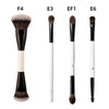 F4 Dual-Ended Foundation Face Brush Double-ended Powder Blush Contour and Eyeshadow Concealer Makeup Brushes NoirKiss