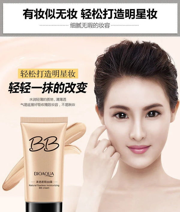 BIOAQUA Natural BB Cream Makeup CC Brighten Concealer Oil-control Refreshing Segregation Base Cosmetics Whitening Moisturizing NoirKiss