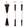 F4 Dual-Ended Foundation Face Brush Double-ended Powder Blush Contour and Eyeshadow Concealer Makeup Brushes NoirKiss
