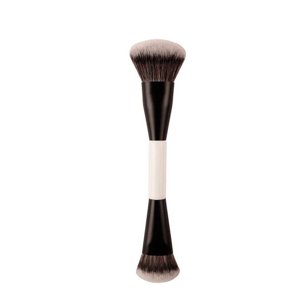 F4 Dual-Ended Foundation Face Brush Double-ended Powder Blush Contour and Eyeshadow Concealer Makeup Brushes NoirKiss